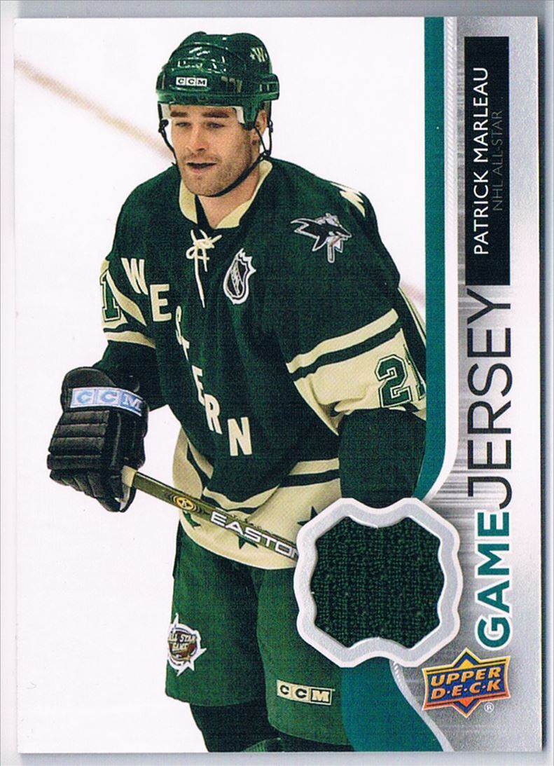 2014-15 UPPER DECK GAME JERSEYS PATRICK MARLEAU SAN JOSE SHARKS #GJ-PM