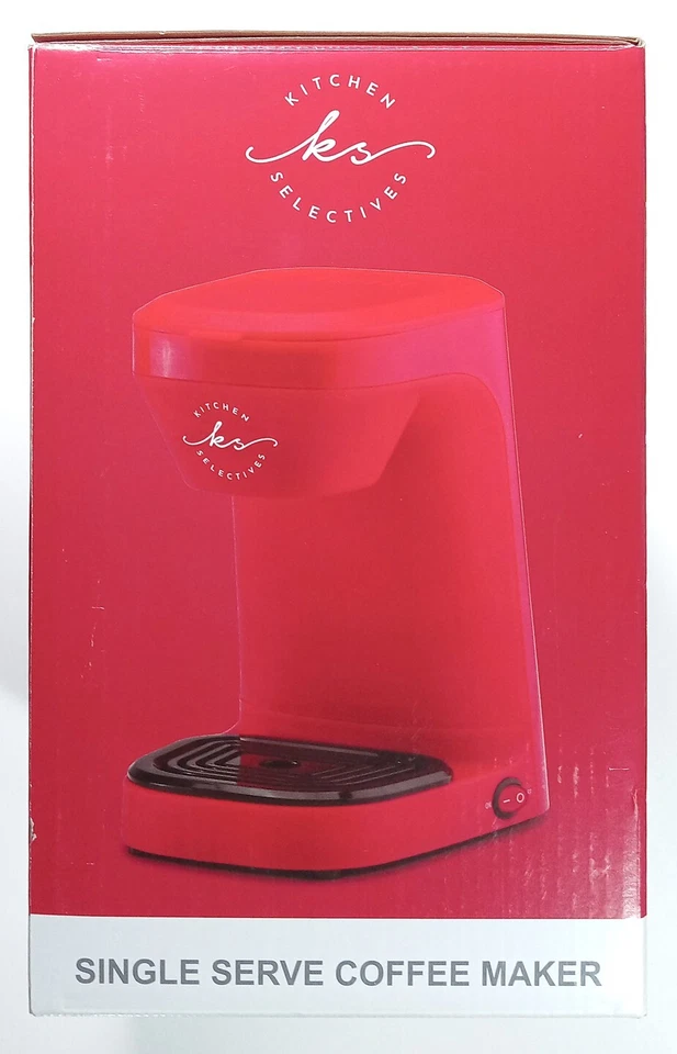Cafetera eléctrica Kitchen Selectives roja de un solo servicio nueva Foto 4 de 4
