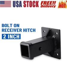 New Hitch Wall Mount, Bolt-On Receiver Tube Adapter, 2 Inch Opening Hitch Plate