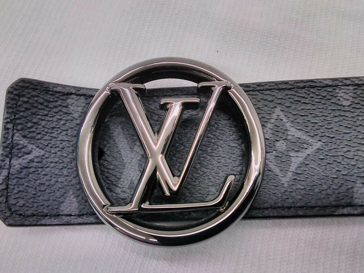 LOUIS VUITTON Ceinture LV Circle Buckle Monogram Eclipse LOUIS VUITTON Ceinture LV Circle Buckle Monogram Eclipse