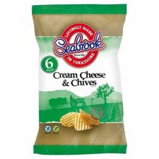 Seabrook Cheese & Chive Crisps 25g x 6 per pack - Pack of 2