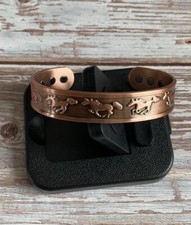 Running Horse Pattern Magnetic Therapy Pure Copper Bangle Bracelet