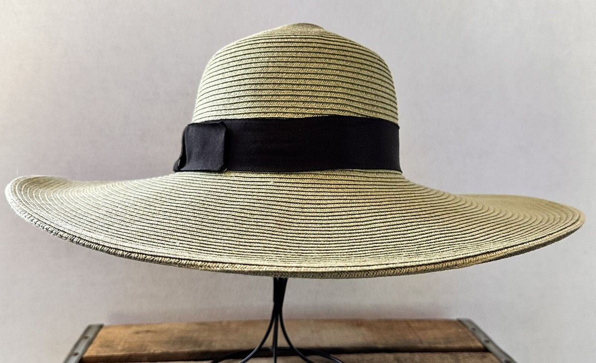 Sundancer Hat Oversized Straw Sage Green Summer Beach Vacation