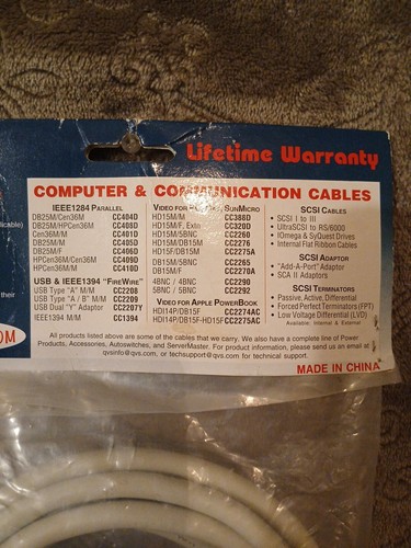 QVS 10ft Parallel IEEE1284 Bi-directional High Speed Parallel Printer Cable - Picture 6 of 12