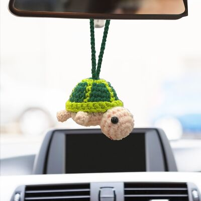 #ad Turtle Crochet Cars Accessories Super Cute Turtle Car Mirror Hanging Ornament... $18.32