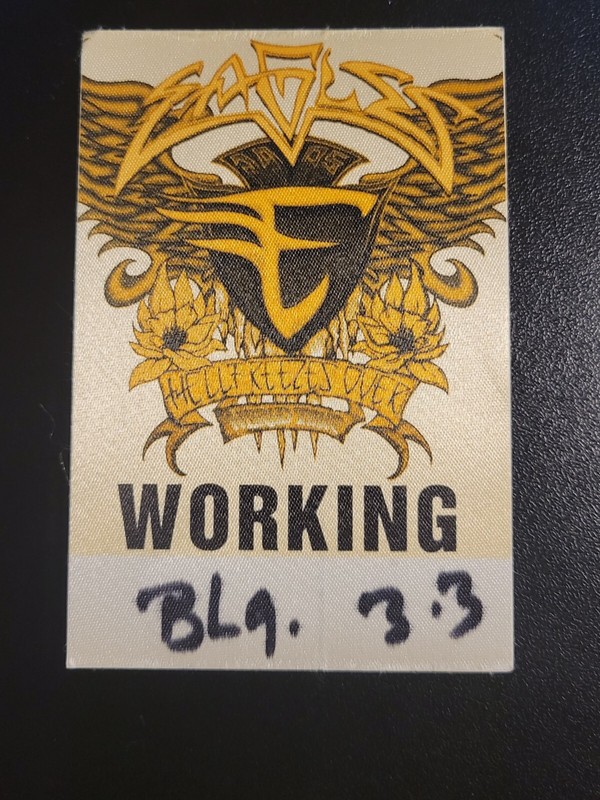 Eagles 1995 Hell Freezes Over-Unused yello Backstage pass-NOT SOLD TO THE PUBLIC