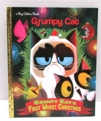 Grumpy Cat's First Worst Christmas (Grumpy Cat) (Big Golden Book) - GOOD