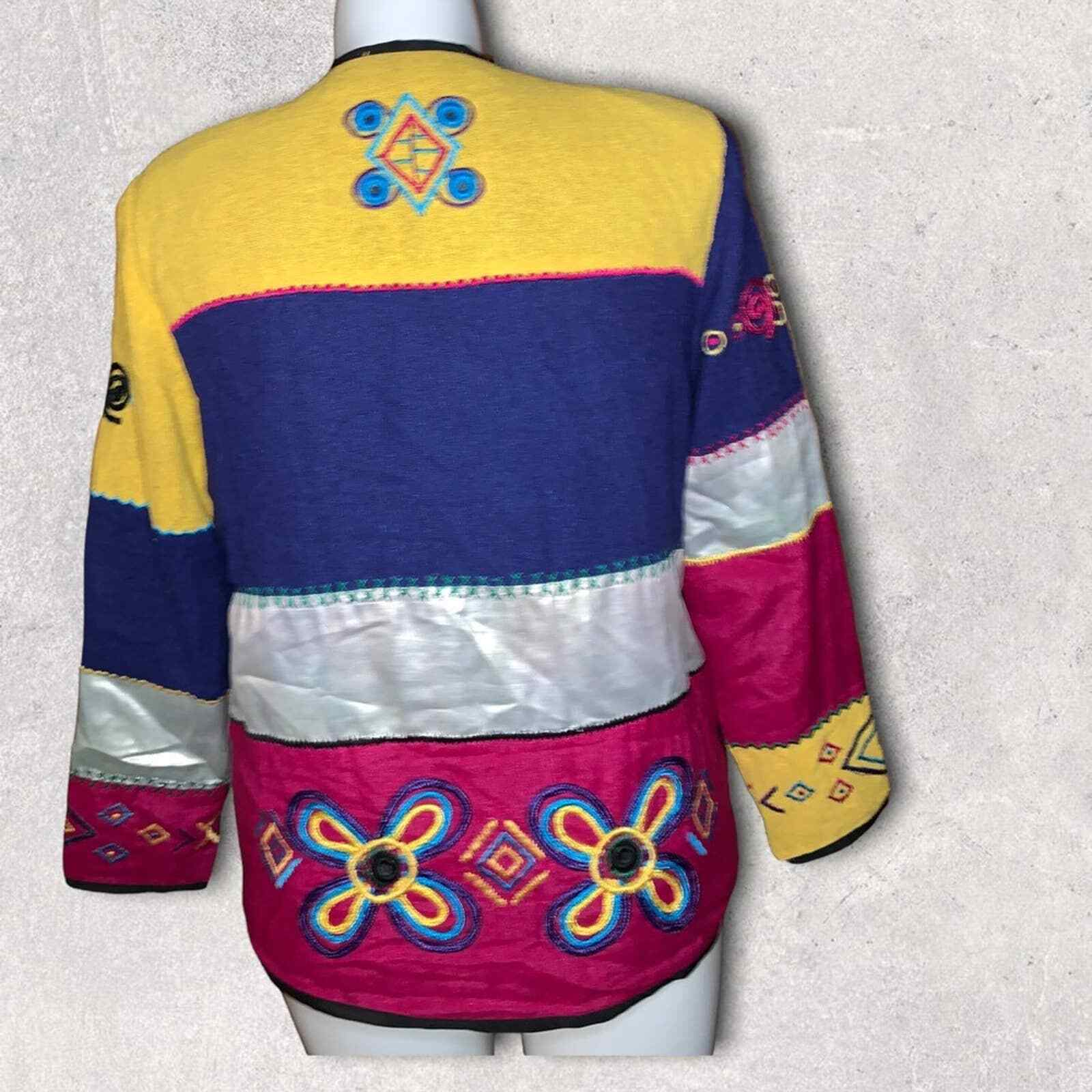 Allure Boutique Patchwork Blazer Jacket, Size S - image 6