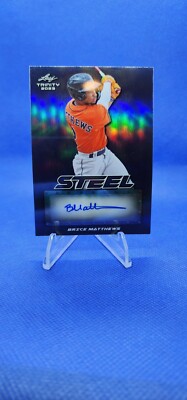 2023 Leaf Trinity Baseball Brice Matthews STEEL auto # 9/10 Rookie RC Auto