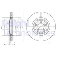 Delphi 2X Bremsscheibe Vorne Ø326 Mm BelüFtet FüR Jaguar S-Type X200 3.0 V6 2.7