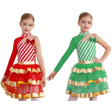 Kids Girls Dress Up Prom Leotard Dance Unitard Stage Dresses Fairy Dancewear