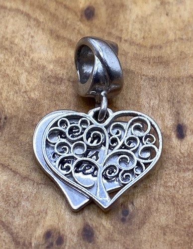 DESIGNER ITALY STERLING SILVER FAMILY IS FOREVER HEART CHARM - 第 3/3 張圖片