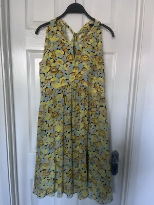 Tarajarmon Tara Jarmon Yellow Dress Tara Jarmon Silk Dress Size 36