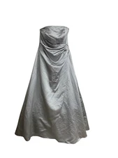 David’s Bridal Women’s Silver Gray Bridesmaid Formal Dress Size 10 Prom Cruise