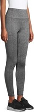 Avia Women  s Core Legging Gray Melange Large  12-14  High Waist Side Pockets