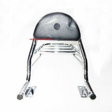 Heavy Duty Back Rest & Cushion Black & Chromed For Royal Enfield Interceptor 650