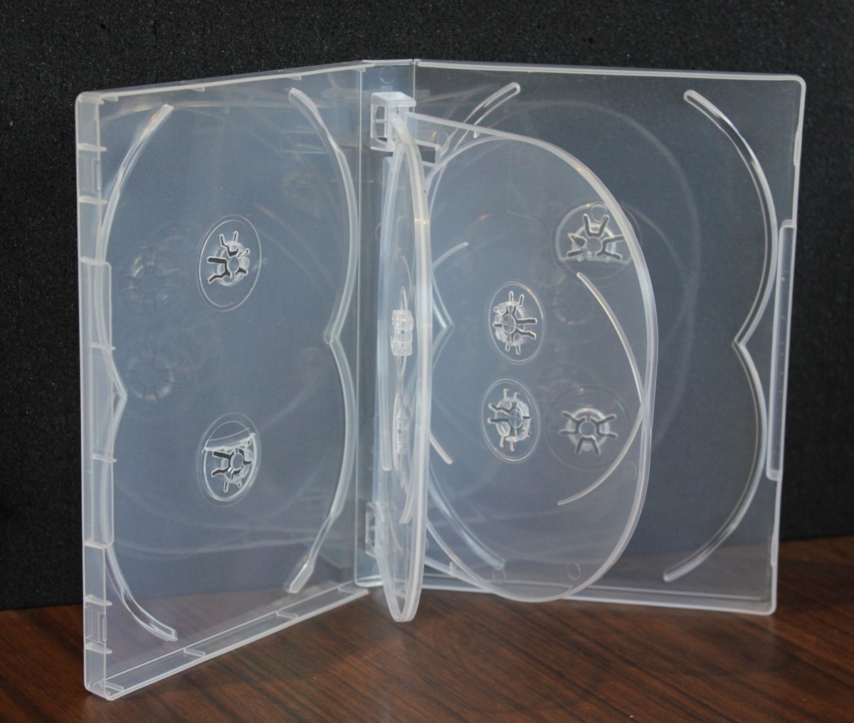 New 6 Pk Crystal Clear Multi DVD Case Box 22mm 8 Discs