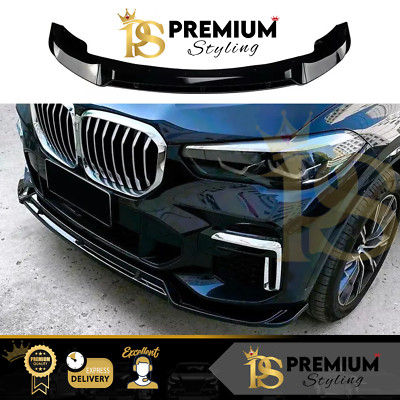 BMW X5 G05 PRE-LCI Glanz Schwarz Front Splitter Spoiler Lippe Body Kit M Sport 18-22