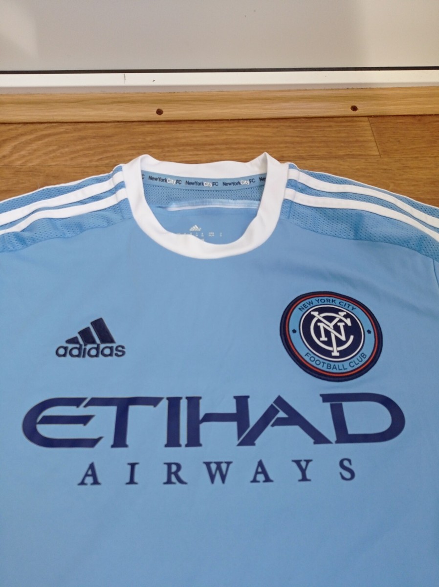 ウェア adidas MLS new york city FC Home 14/15 New York City FC MLS Adidas Men's Bright Cyan Long Sleeve