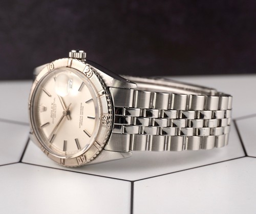 Rolex 36mm Datejust Mens Stainless Steel Watch Jubilee Band Silver Dial 1625 - Picture 3 of 10