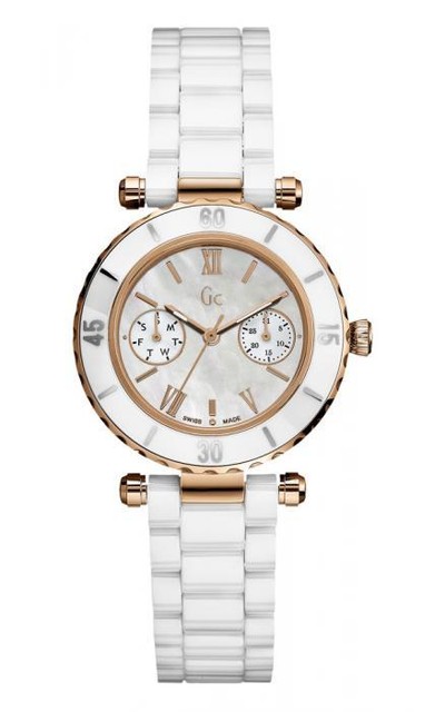 Orologio Guess Collection I42004l1 in ceramica Bianco dettagli Rosè Donna  Swiss | Acquisti Online su eBay