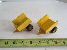 2 VINTAGE TONKA TOY TRUCK TRAILER CART HAULER YARD HOME MOWER YELLOW