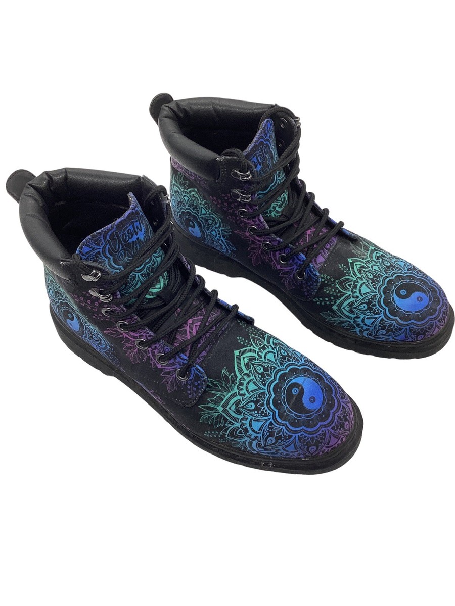 Yes We Vibe Yin Yang Mandala Boots Size 10.5 Men / Size 12  display picture 3