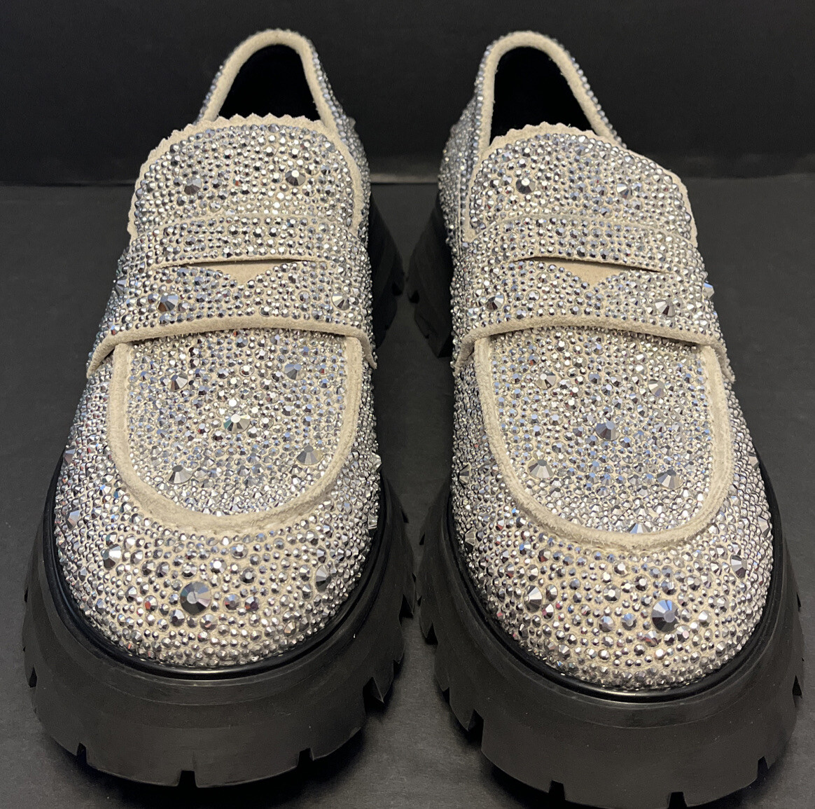 Alexander McQueen Wander Crystal Studded Lug Sole Loafer NIB $1490