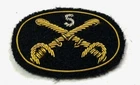 CIVIL WAR 5TH CAVALRY CROSSED SABERS HAT CAP KEPI INSIGNIA-SMALL