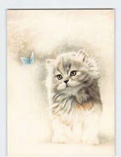 Postcard Fluffy & Butterfly by Paul Hogg