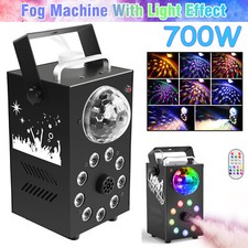 700W 3 in 1 RGB LED Smoke Fog Machine Disco ball Stage Lights DJ Wedding Party