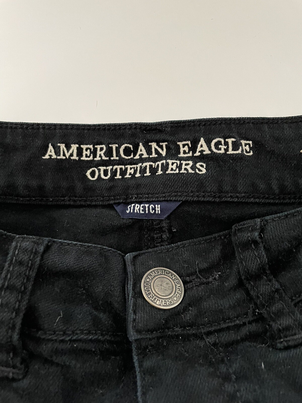 American Eagle Ladies HiRise Festival Black Distress… Gem