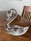 Fenton Clear Glass Swan Figurine 4x4 Excellent Vintage Condition