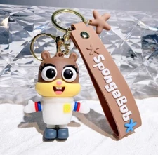 Sandy Cheeks Themed Rubber Keychain/Bag Charm/Backpack Clip