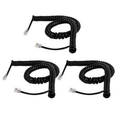 3PCS Phone Cord for Landline, 10 Ft Uncoiled/1.2 Ft Coiled Telephone Cord