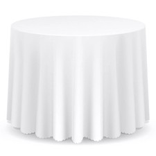 Round Polyester Tablecloth Table Cover Wedding Party Dining Large Table Cloth