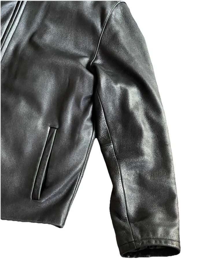 Vintage 90’s Wilsons Leather Pelle Studio Jacket Men’s M Black Thinsulate - Image 2 of 4