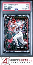 2024 TOPPS HOLIDAY TREE #H27 MIKE TROUT POP 4 PSA 9