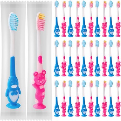 100 pcs Disposable Toothbrush Kids Individually Wrapped Bulk Disposable Kid