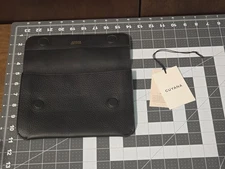 New - Cuyana System Flap Bag Pebbled Leather, Black. NO STRAP