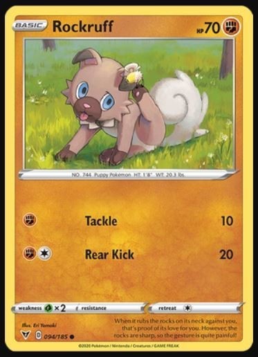 Pokemon - Rockruff - 094/185 - Vivid Voltage - NM/M