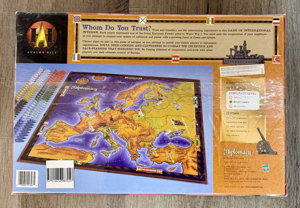 Hasbro DIPLOMACY Board Game The Game Of International Intrigue New Sealed 1999 - Image 2 of 4