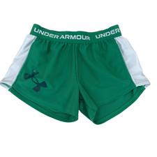 Under Armour Girls Play Up Tech Shorts w/Side Pockets Green Size YM Youth Medium