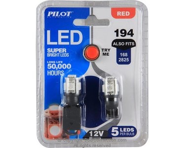 NEW Pilot Automotive BC10274 194 LED RED, 2-Pack IL-194R-5 | eBay