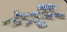 White Tiger Big Cat Animal Toy Figure Lot - Safari, Schleich, ToyMany, Etc.