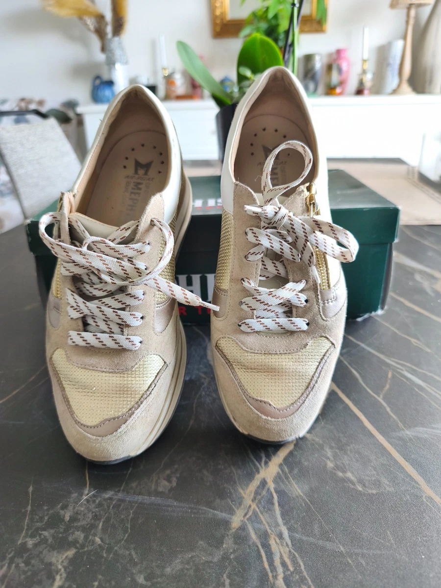 Chaussures Geo Reino Maka En Cuir Taupe - Taille 37, Neuves Avec Petit Défaut