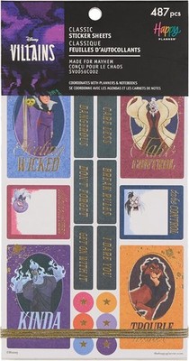 NEU! Happy Planner Disney Villains Made For Mayhem Vorteilspack Stickerbuch