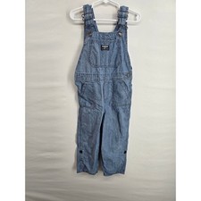 OshKosh Bgosh Toddler Boys Girls Blue Chambray Vestbak Overalls 5T 2N007510