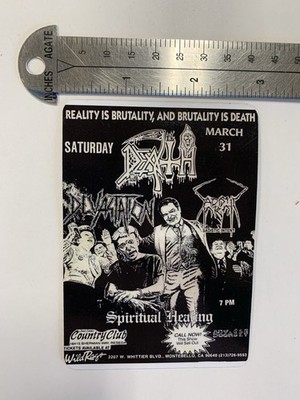 Death / Devastation 3/31/1990 Concert Flyer Glossy Refrigerator