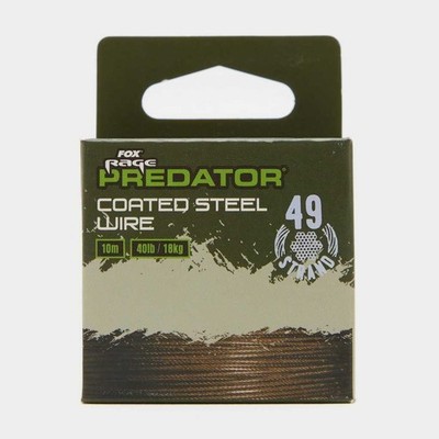 Fox Rage Predator 49-Strand Coated Steel Wire 10M Predator Fishing Wire NEW 40lb
